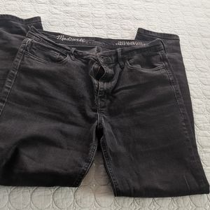 Madewell black jeans skinny ankle high rise